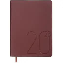 Щоденник датований Buromax Dark Morandi 2026 A5 штучна шкіра темно-червоний (BM.21157-13)