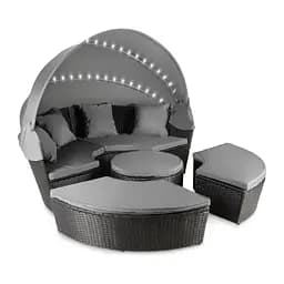 Садові меблі Outtec Round Lounge Chairs чорно-графітові