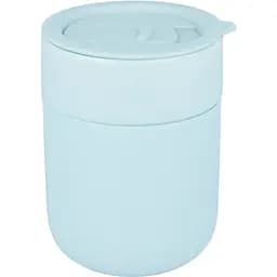 Кавові чашки 295 мл з кришками OldBro Cute Travel Mugs з захисним силіконовим чохлом light blue