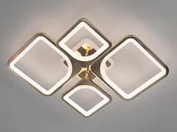 Люстра стельова LED Diasha 8060/2+2G, 100W, 3200K-6000K, золото, сучасний стиль, з пультом, акрилова - мініатюра 3