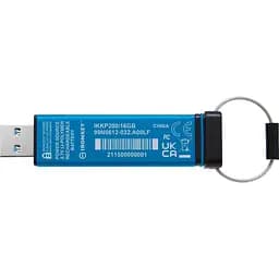 Флеш-накопичувач USB3.2 16GB Kingston IronKey Keypad 200 Type-A Blue (IKKP200/16GB) - мініатюра 3