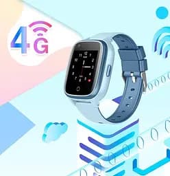 Дитячий годинник телефон Lemfo S34 з 4G сім картою, GPS відстеженням, прослуховуванням, датчиком зняття з руки та кнопкою SOS Чорний - мініатюра 7