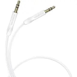 Кабель адаптер 3.5 - 3.5 мм Borofone BL16 AUX шнур аудио 1 м белый