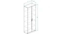 Шафа Анжело Ferrum-decor на 5 полиць 2 двері 1900x800x380 ДСП Дуб Сонома 16 мм (FRD-105052) - мініатюра 5
