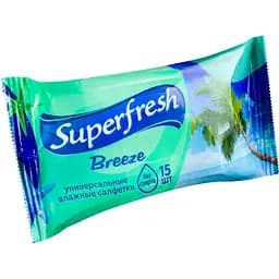 Вологі серветки Superfresh Flower 15 шт.