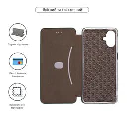 Чехол-книжка для Samsung Galaxy A07 4G (A075), G-Case, зеленый, кожаный чехол-книжка из экокожи (PU) и TPU, с магнитом, с подставкой и вместительным кардхолдером, противоударный, защита всего корпуса, ArmorStandart (ARM86782) - мініатюра 3