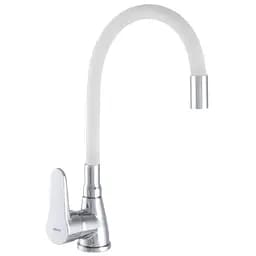 Змішувач для кухні Zerix SOP7 146 з білим гнучким виливом ZX2660 Хром