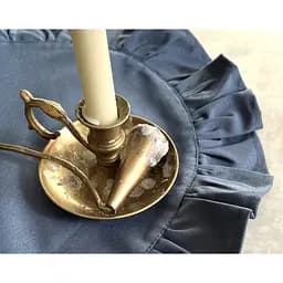Салфетка под тарелку Ecotton Duck Blue водоотталкивающая круглая с рюшами 43 см (25604)