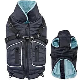 Puppia Pioneer паппи пионер жилет одежда для собак, со шлейкой (VT9343_BLACK_S)