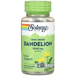 Корінь кульбаби Solaray Dandelion Root 520 мг 100 веганських капсул