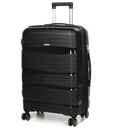 Валіза середня M поліпропілен Worldline Airtex 283 66×44×28см 80л Чорний