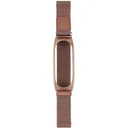 Ремінець Milanese Loop Xiaomi Mi Band 6/Mi Band 5/ Mi Band 4 Milanese Loop Рожевий