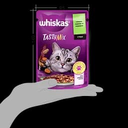 Вологий корм для котів Whiskas TastyMix з ягням, куркою та морквою 2.38 кг (28 шт. х 85 г) - мініатюра 9