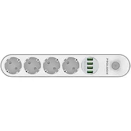 Мережевий фільтр-подовжувач ProLogix SE-4432W Premium 4 розетки 4xUSB 2 м - мініатюра 2