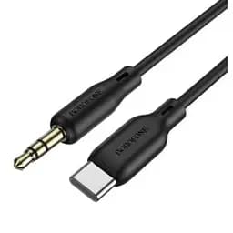 Аудіокабель Borofone BL18 Type-C silicone digital audio conversion cable чорний