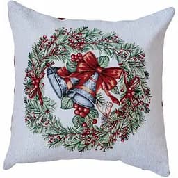 Наволочка гобеленова Прованс Carousel дзвіночки з люрексом 45 x 45 см (41942)