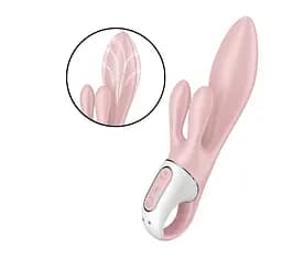 Вакуумний кліторальний стимулятор Satisfyer Air Pump Bunny 3 Rose