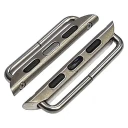 Переходник на универсальный ремешок для Apple Watch 42 мм/44 мм на болтах серебристый