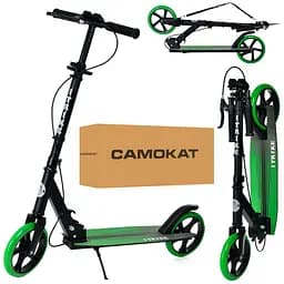 Самокат дитячий iTrike складаний 33х15х89-100 см Зелений 000222942 - мініатюра 2