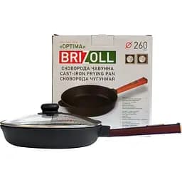 Сковорода Brizoll Optima-Bordo с чугунной крышкой 26х4 см (O2640-P2-C)