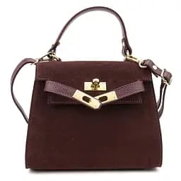 Невелика класична замшева сумочка Firenze Italy F-IT-98667BO