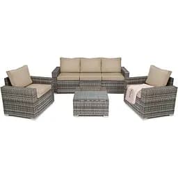 Комплект садовой мебели Di Volio Prato Светло-серый/коричневый