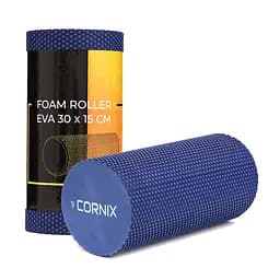 Массажный ролик Cornix EVA+ 30 x 15 см (валик, роллер) XR-0299 Navy Blue