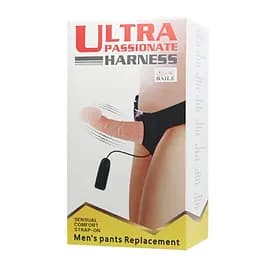 Мужской страпон - Ultra Passionate Harness Vibrating Flesh, 15 см Baile BW-022048 88382