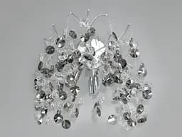 Світильник сателіт до кришталевих люстр, хром