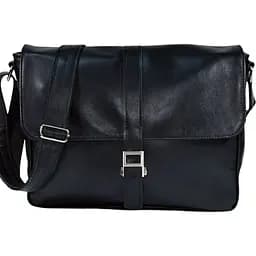 Мужская сумка через плечо Tarwa Кожаная с клапаном GA-1046-3md Черная