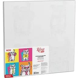 Полотно на картоне с контуром Rosa Start Pop Art Owl 30х30 хлопок акрил