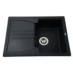 Гранітна мийка Globus Lux Balaton чорний 680x500 мм А0002, Чорний