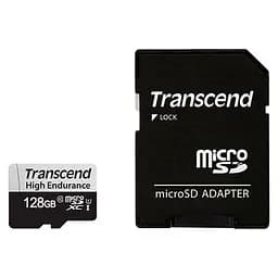 Карта памяти Transcend 128GB microSDXC C10 UHS-I U1 High Endurance (170TB) (TS128GUSD350V)