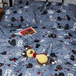 Набір наволочок Moon&Star Бязь Gold Люкс Feline Fun 40х40 см 2 шт - мініатюра 3