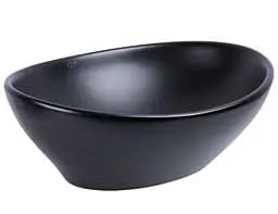 Раковина накладна Qtap Dove 415x340x140 мм, Matt Black, овальна, без донного клапана QT06116062AMB - мініатюра 3