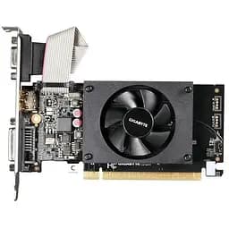 Відеокарта GeForce GT710, Gigabyte, 2Gb GDDR3, 64-bit, VGA/DVI/HDMI, 954/1800MHz (GV-N710D3-2GL)