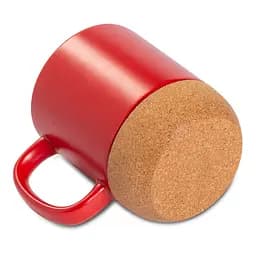 Керамічний кавовий кухоль OldBro RedBlack 400 мл з корковим дном і кришкою - мініатюра 3