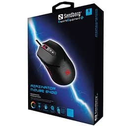 Мишка Sandberg Azazinator Mouse 6400 RGB ігрова 6400dpi 7 кнопок Huano чорна - мініатюра 3