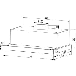 Витяжка Interline SLIM BL A/60/2/T - мініатюра 3