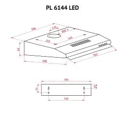 Витяжка плоска Perfelli PL 6144 Dark BR LED - мініатюра 11