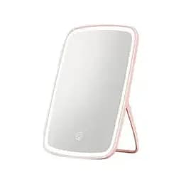 Дзеркало косметичне настільне Salon Professional Makeup Mirror 33 світлодіоди USB або батарейки рожевий