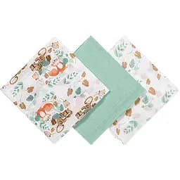 Пелюшки BabyOno муслинові бавовняні 70х70 см 3 шт. cалатові (348/12) - мініатюра 2