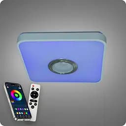 Люстра світлодіодна 517 Dlight RGB з пультом і колонкою 45Вт Білий (02152) - мініатюра 5