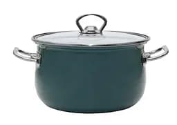 Кастрюля эмалированная Infinity Petrol Blue, со стеклянной крышкой, 22 см, 5 л, темно-синий (6667324)