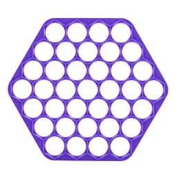 Пластикова пельменниця шестикутна (форма для приготування пельменів) Ø23 см, Kitchette Фіолетовий 85668