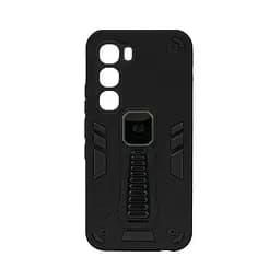 Чехол для Infinix Hot 60 Pro 4G, Proover, черный, с подставкой и магнитом, противоударный, ударопрочный, бронированный, панель-накладка, защита всего корпуса, термополиуретан (TPU) + поликарбонат (PC), ArmorStandart (ARM88682)