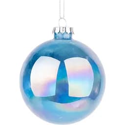 Новогодняя игрушка Novogod'ko Шар 12 cм глянцевая мраморная синяя (973830)