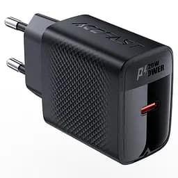 Мережевий зарядний пристрій з кабелем Acefast A82 PD20W GaN single USB-C charger set (P5) (EU) чорний - мініатюра 3