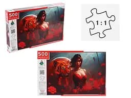Пазли Енергія+ Прекрасна дівчина з тигром, 500 елементів - мініатюра 2