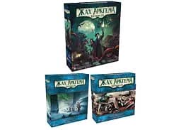 Настольная игра Ігромаг Ужас Аркхэма. Карточная игра с дополнениями На краю земли. Путеводитель по кампании + Исследовательское дополнение (укр.) (AHC01+2)